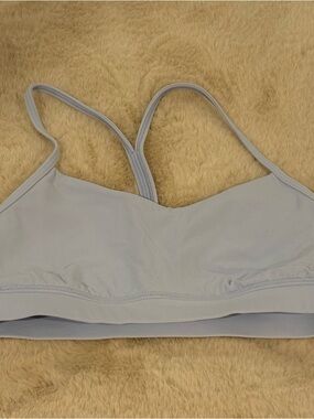 lululemon athletica Light Gray Strappy Seamless Sports Bra
